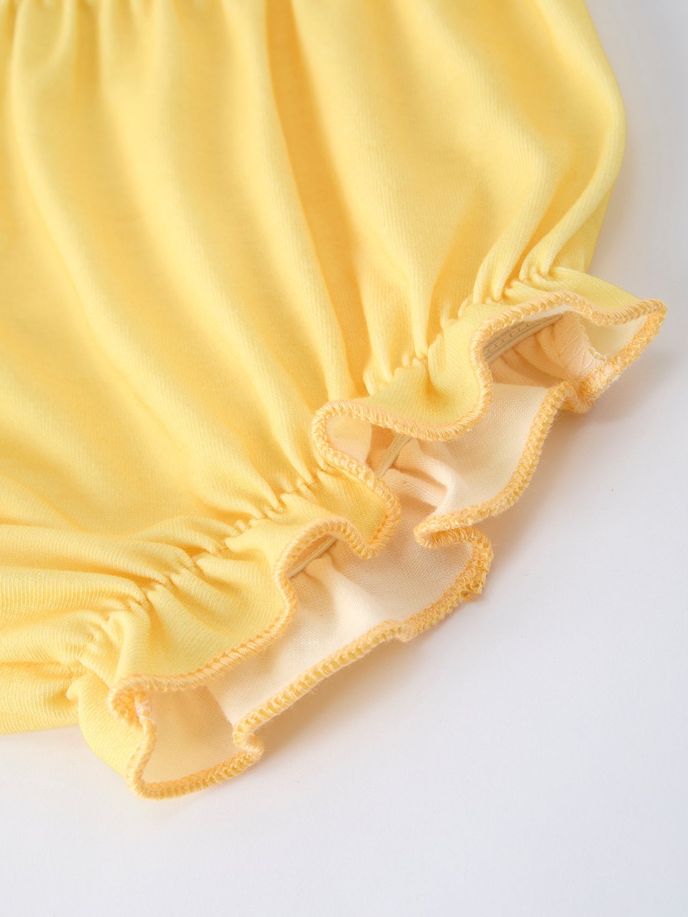 Summer Lemon Print Girls Puff Sleeve Bloomer Set - Abbies Place