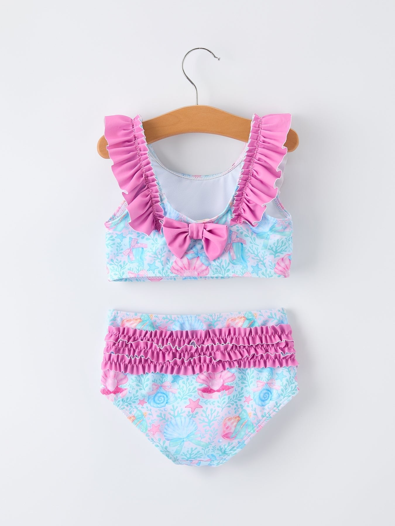 Summer Ocean Print Girls Two Piece Swimsuit - Abbies Place