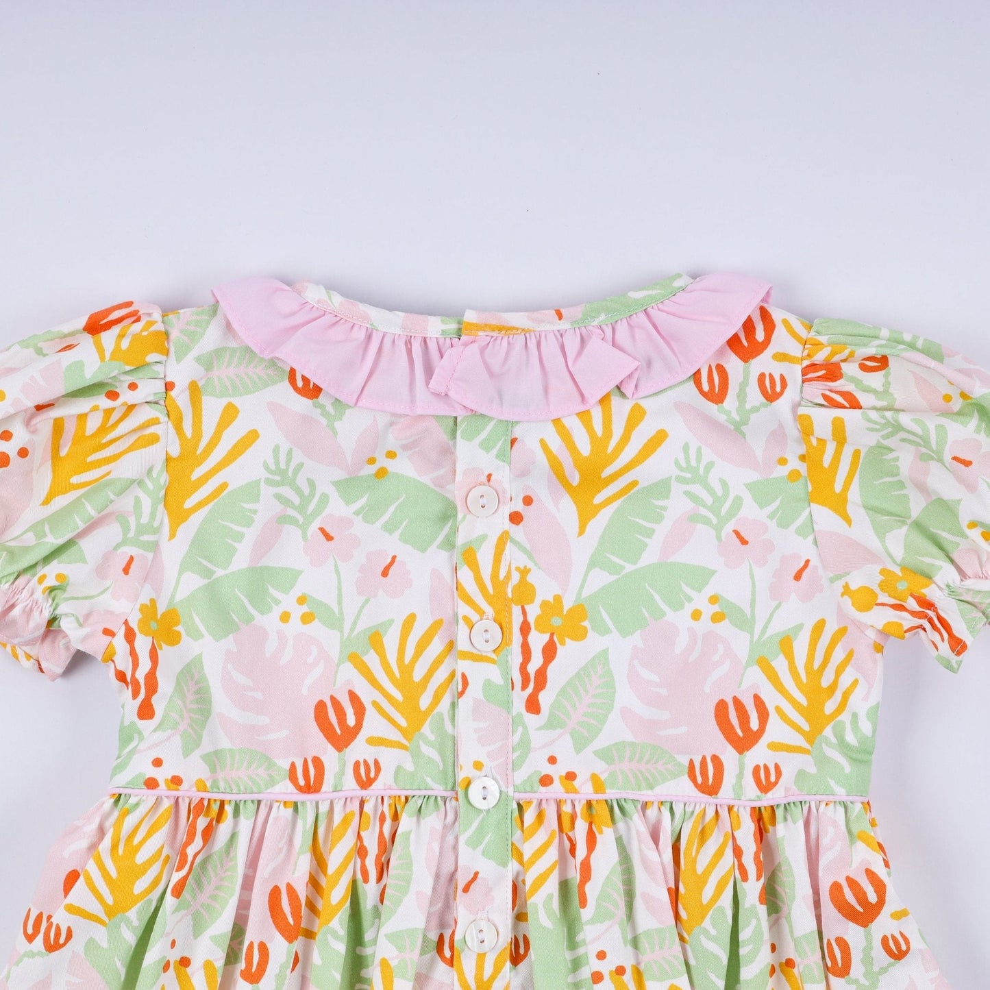 Sweet island character hand smocked ruffle pants set - Abbies Place