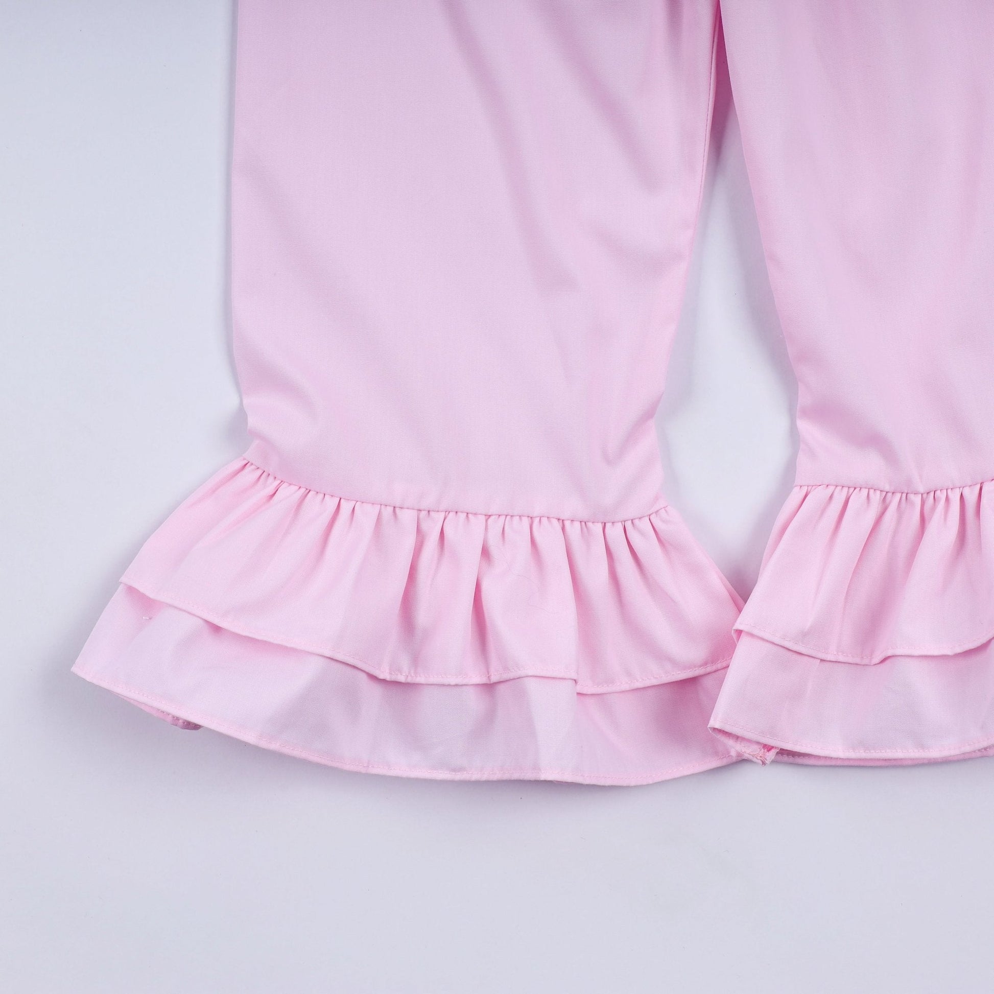 Sweet island character hand smocked ruffle pants set - Abbies Place
