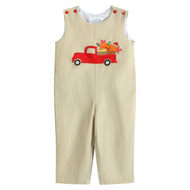 Tan Pumpkin Truck Overalls