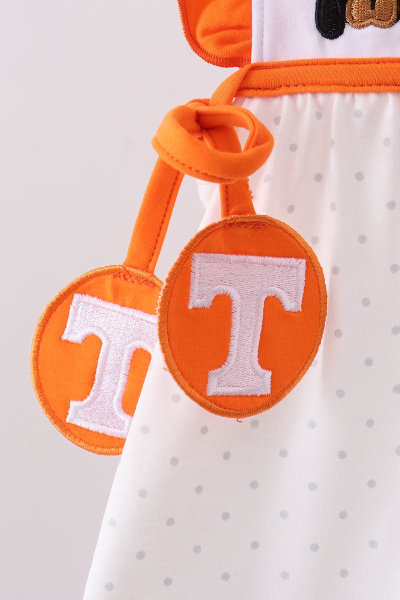 Tennessee go vols embroidery bow bloomer set - Abbies Place
