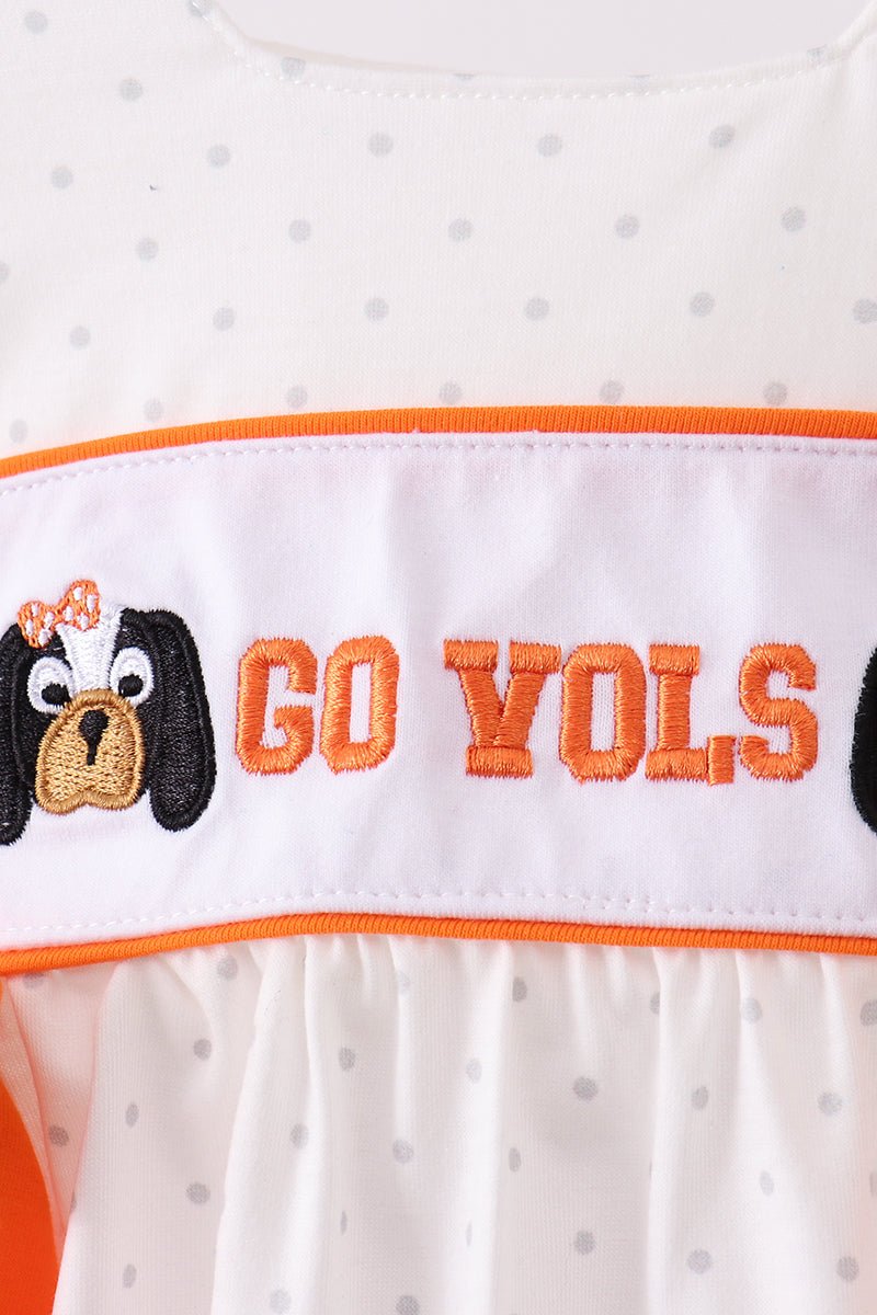Tennessee go vols embroidery bow bubble - Abbies Place