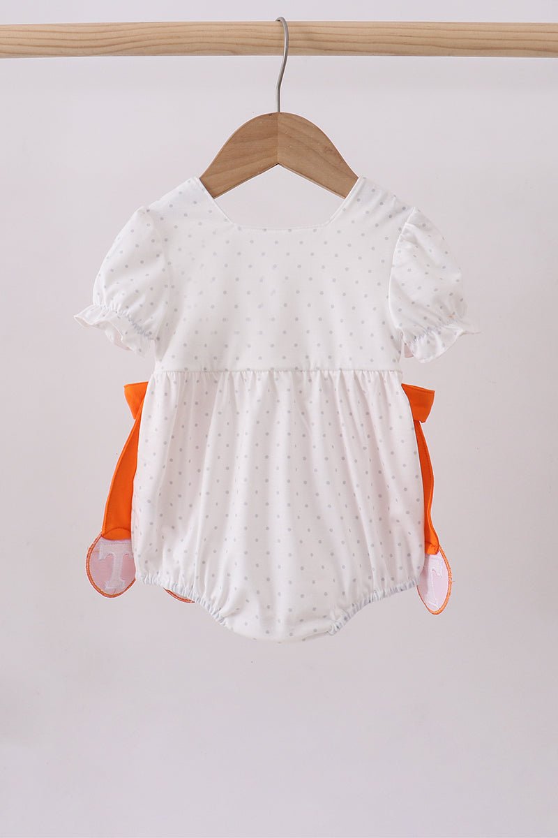 Tennessee go vols embroidery bow bubble - Abbies Place