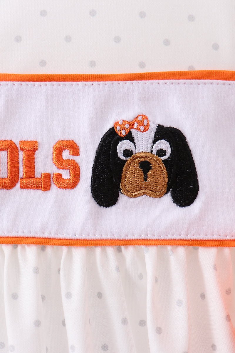 Tennessee go vols embroidery bow dress - Abbies Place