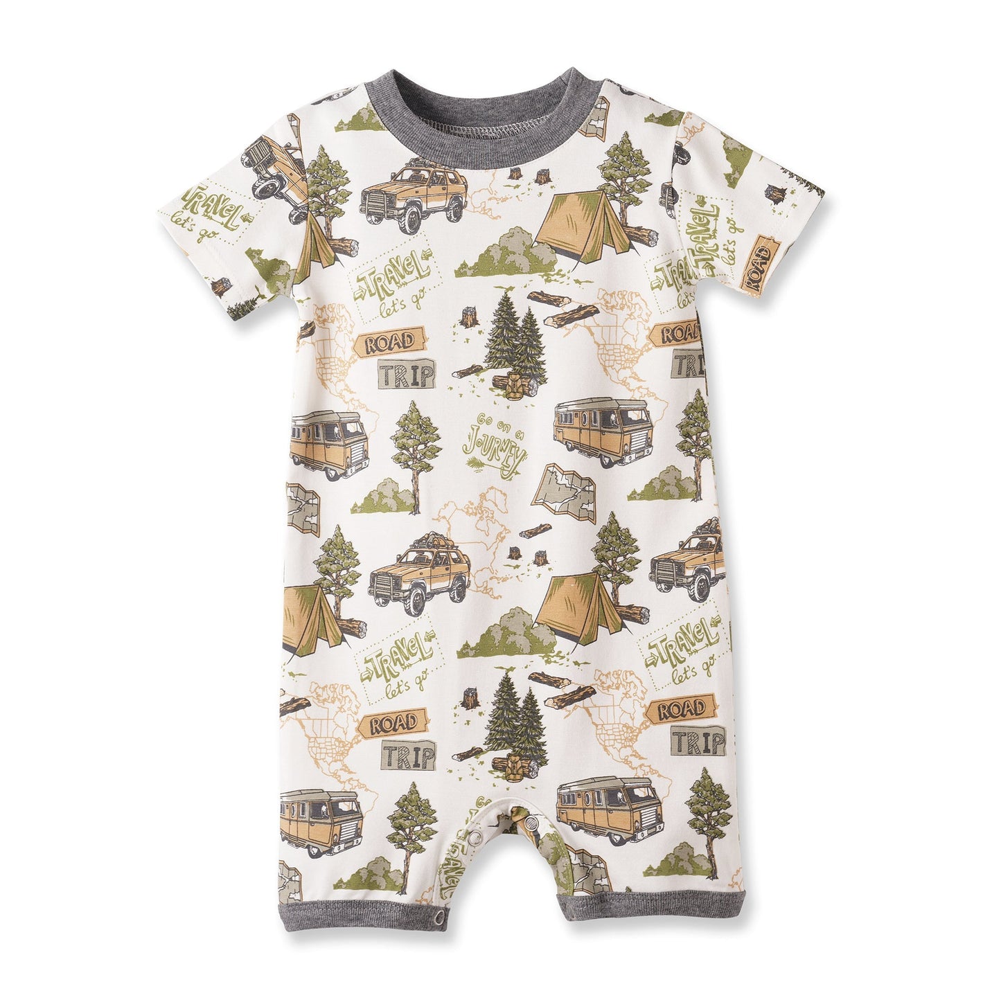 Trailblazer Soft Bamboo Shortall Romper for Baby Boys - Abbies Place
