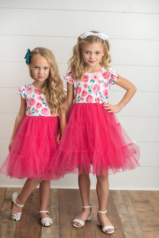 Tulle Rose Dress - Abbies Place