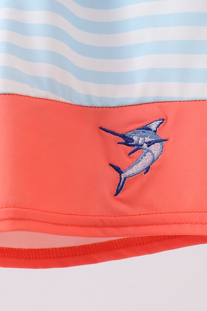 Tuna embroidery swim trunks - Abbies Place