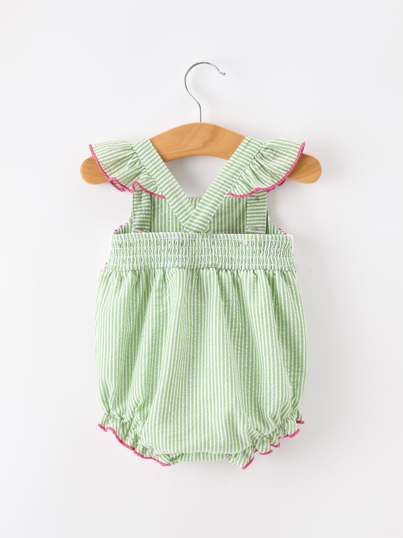 Western Boots Cactus Girls Romper Stripe Ruffle Strap - Abbies Place