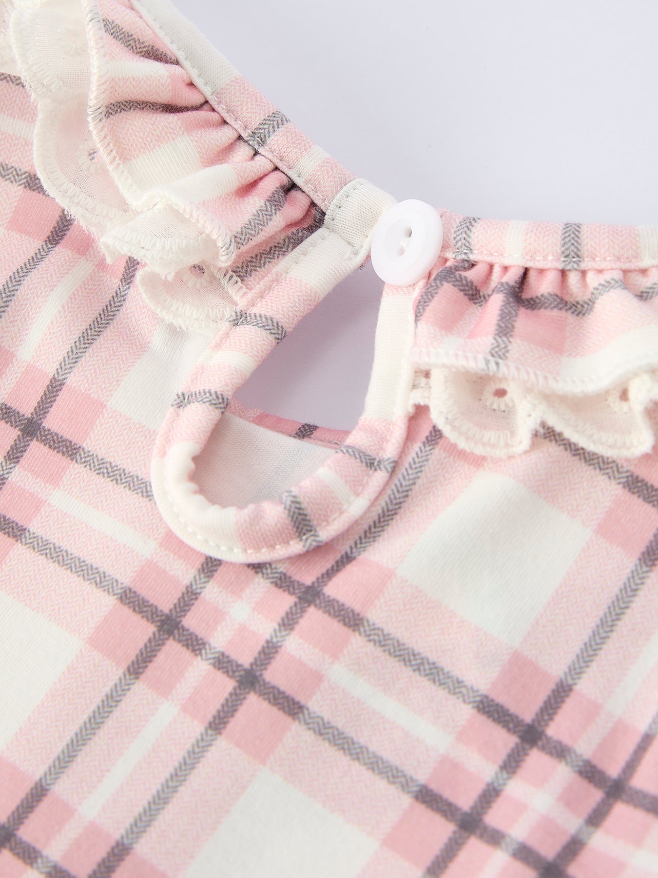 Western Horse Embroidered Smocked Plaid Baby Girl Romper - Abbies Place
