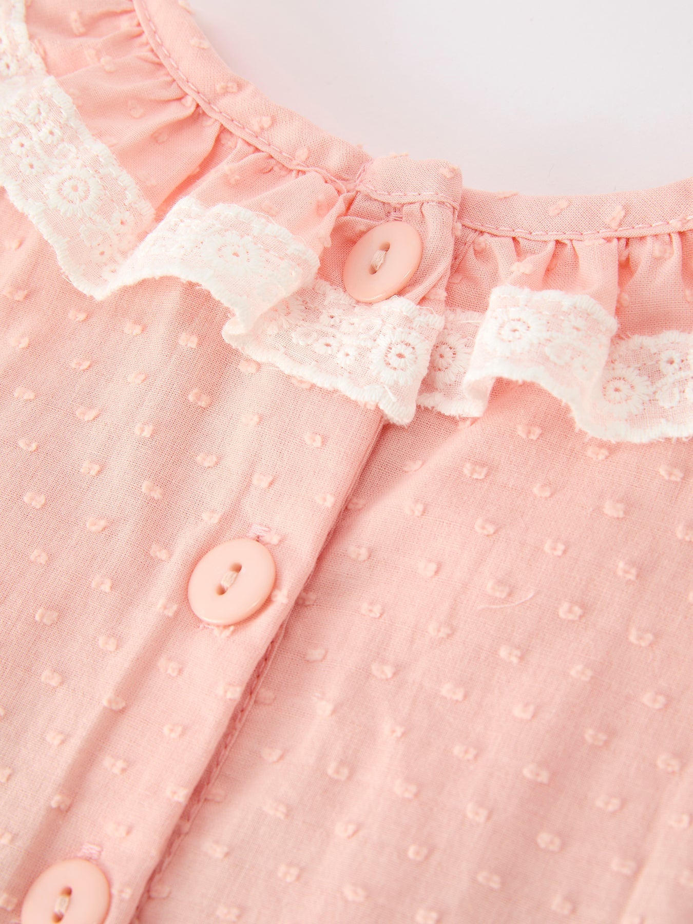 Western Horse Embroidery Girls Dress Lace Petals Collar Puff Sleeve - Abbies Place