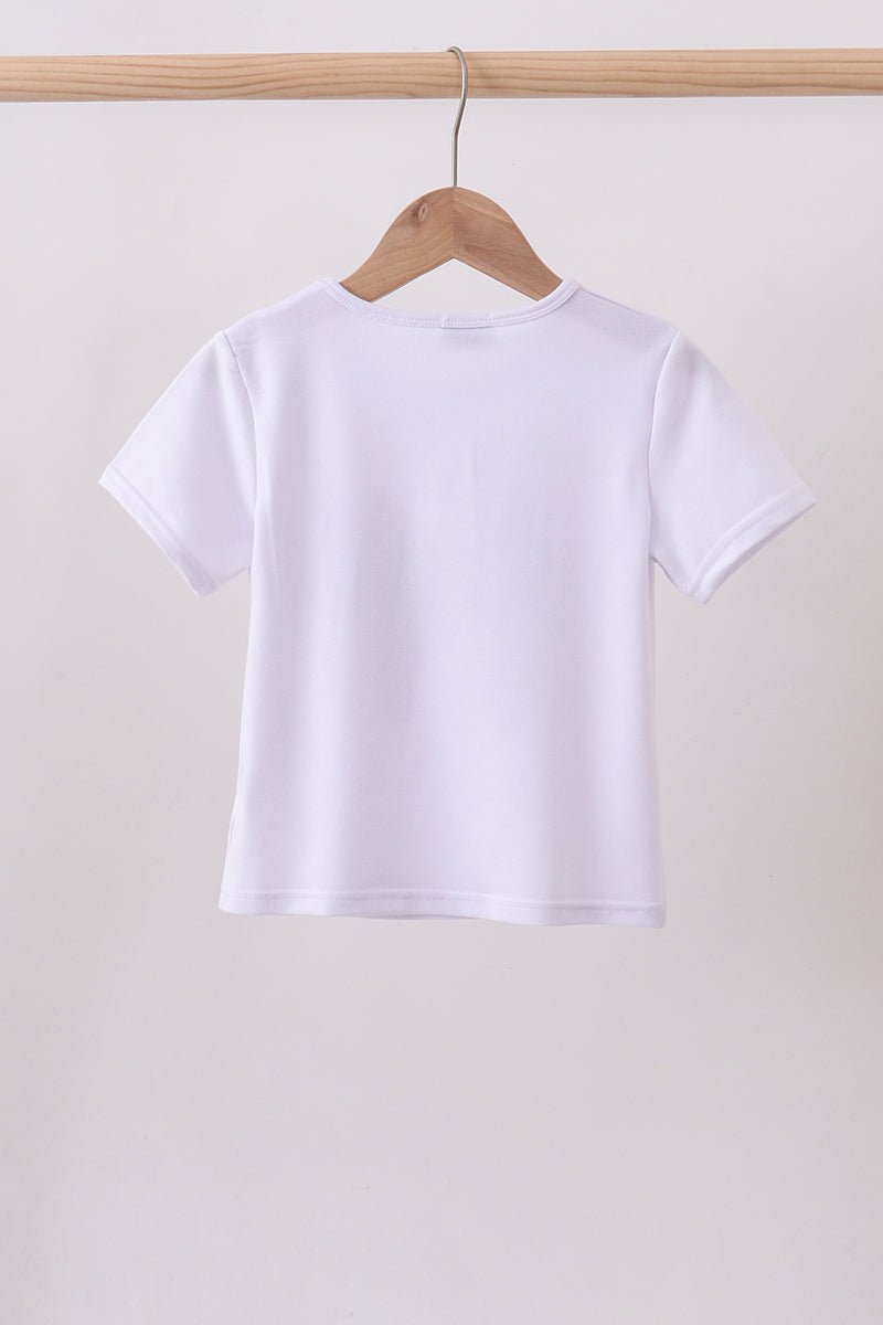 White bow sequin mom&me top - Abbies Place