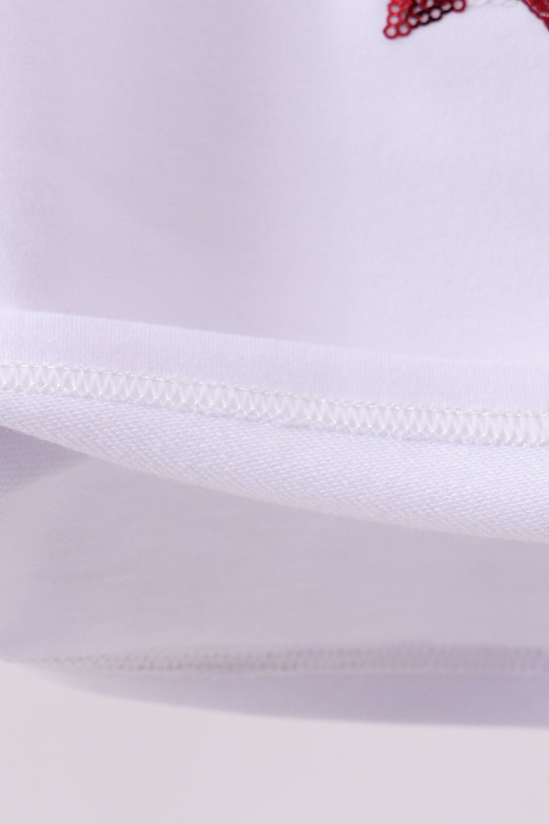 White bow sequin mom&me top - Abbies Place