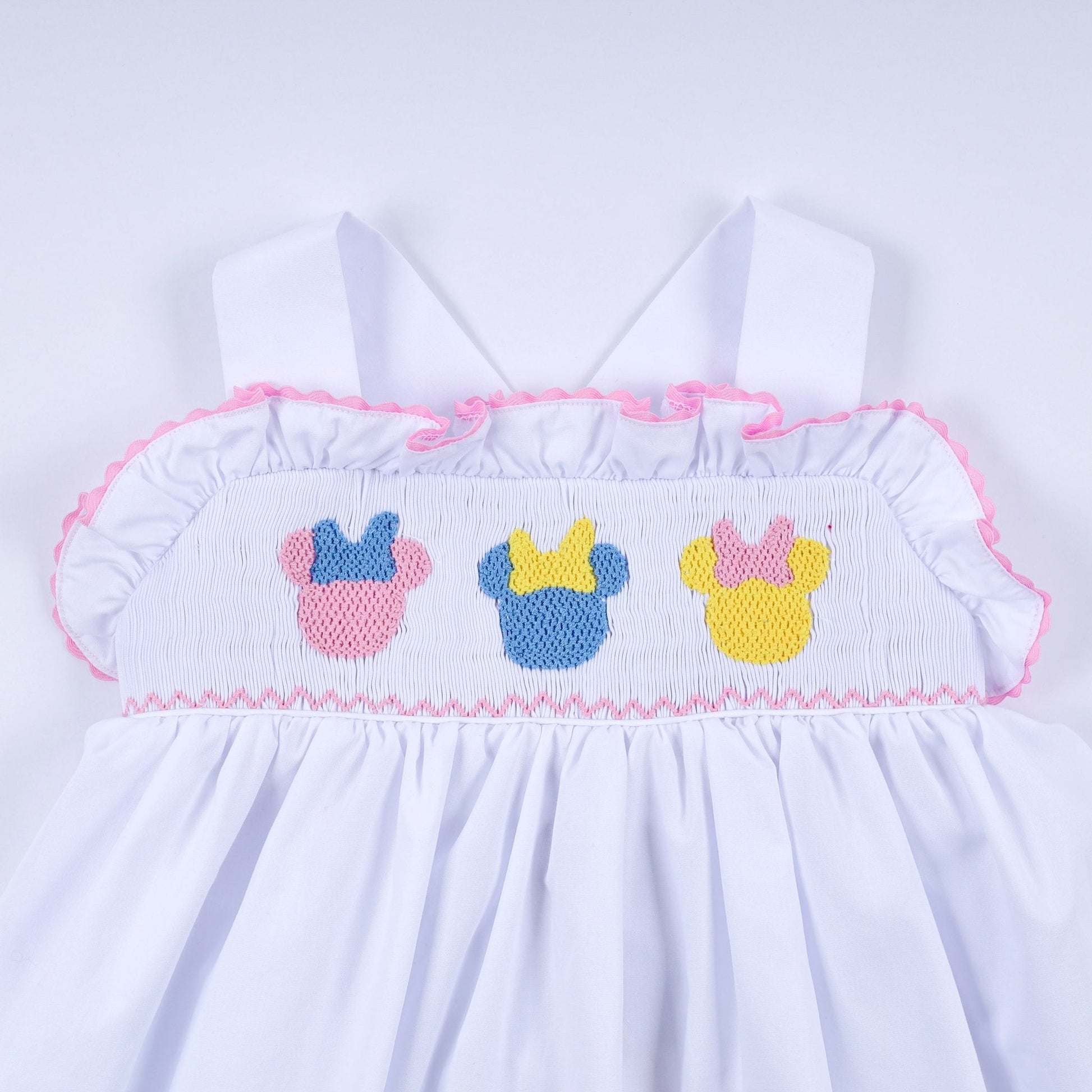 White character ruffle dress - Abbies Place