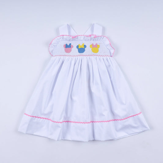 White character ruffle dress - Abbies Place
