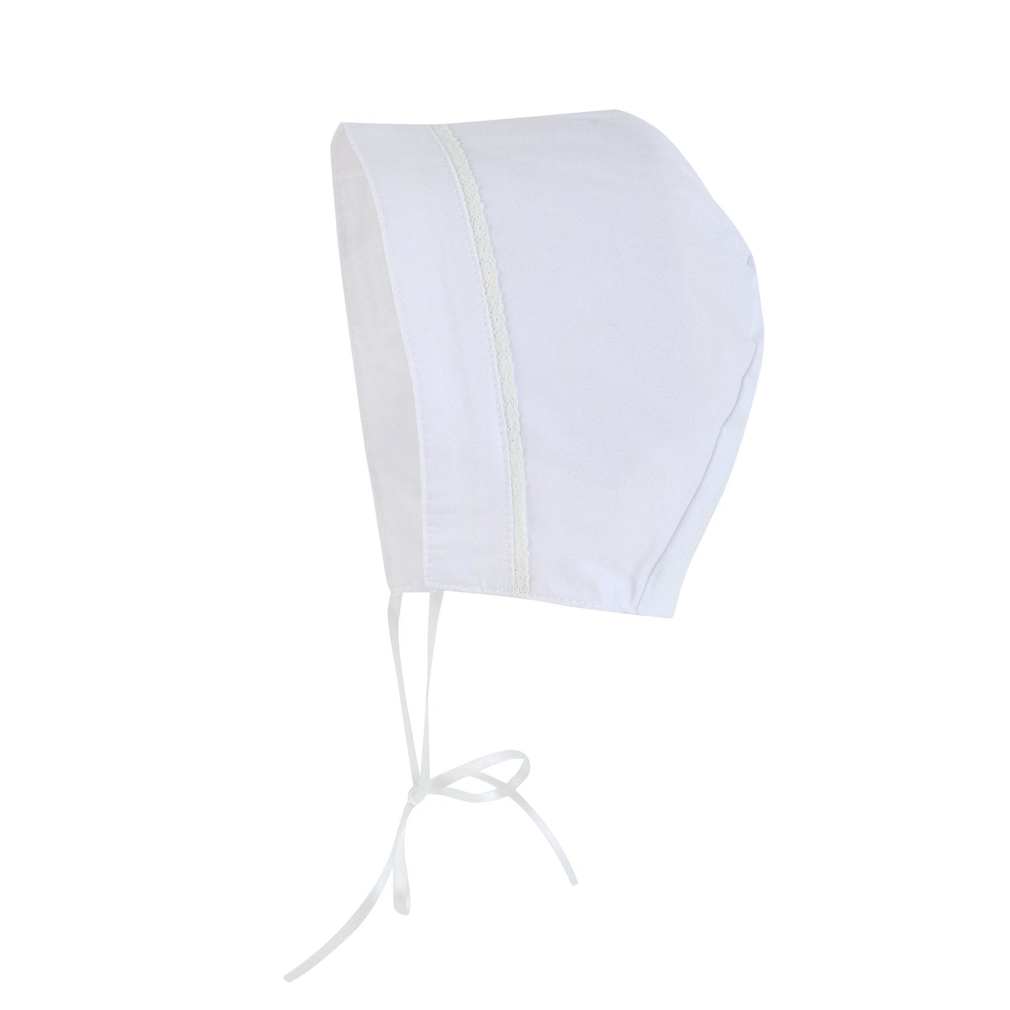 White Collared Button Romper with Bonnet - Abbies Place