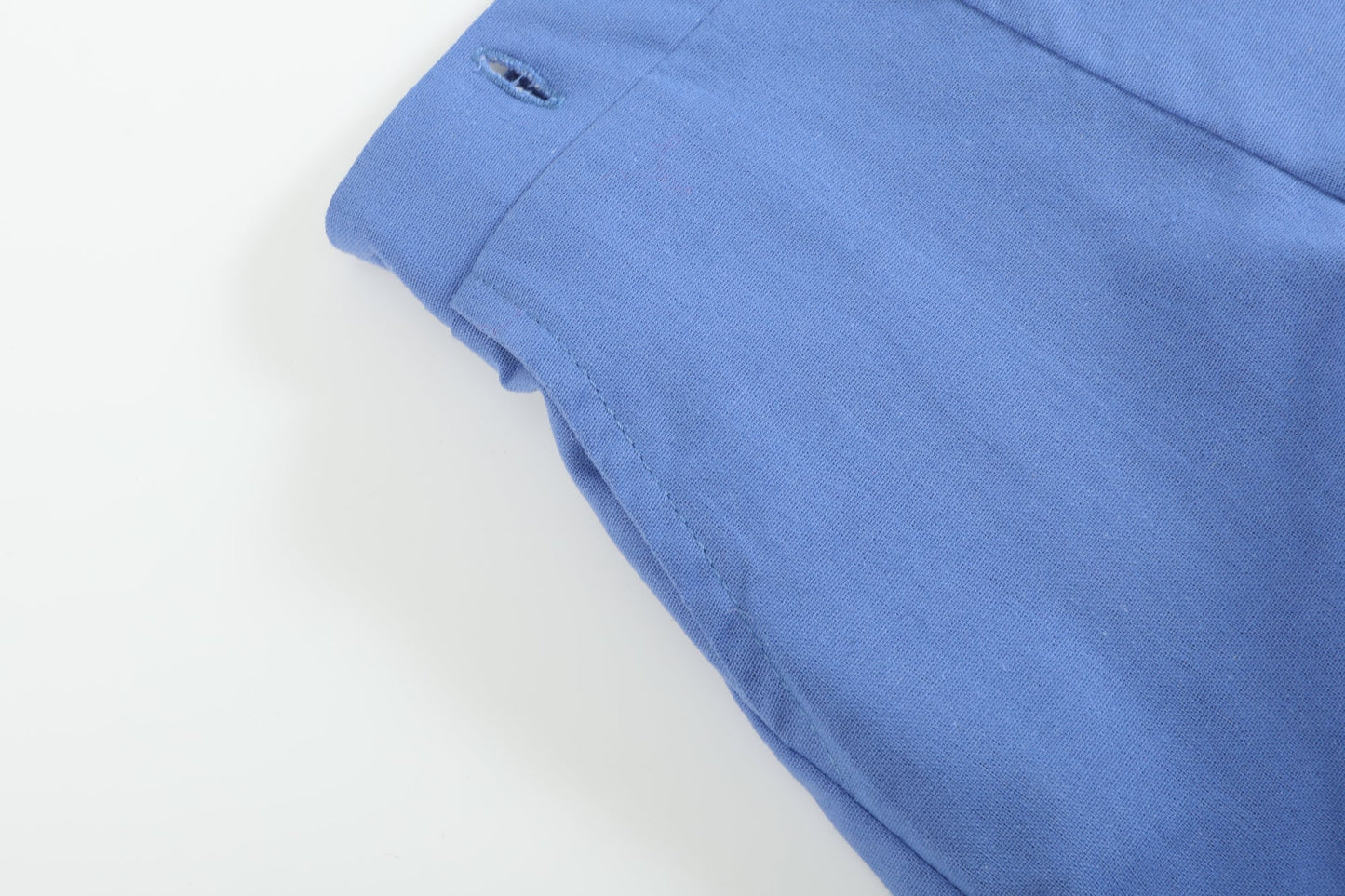 White Collared Top and Blue Button Shorts - Abbies Place