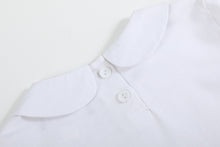 Load image into Gallery viewer, White Cotton Santa Collared Shirt
