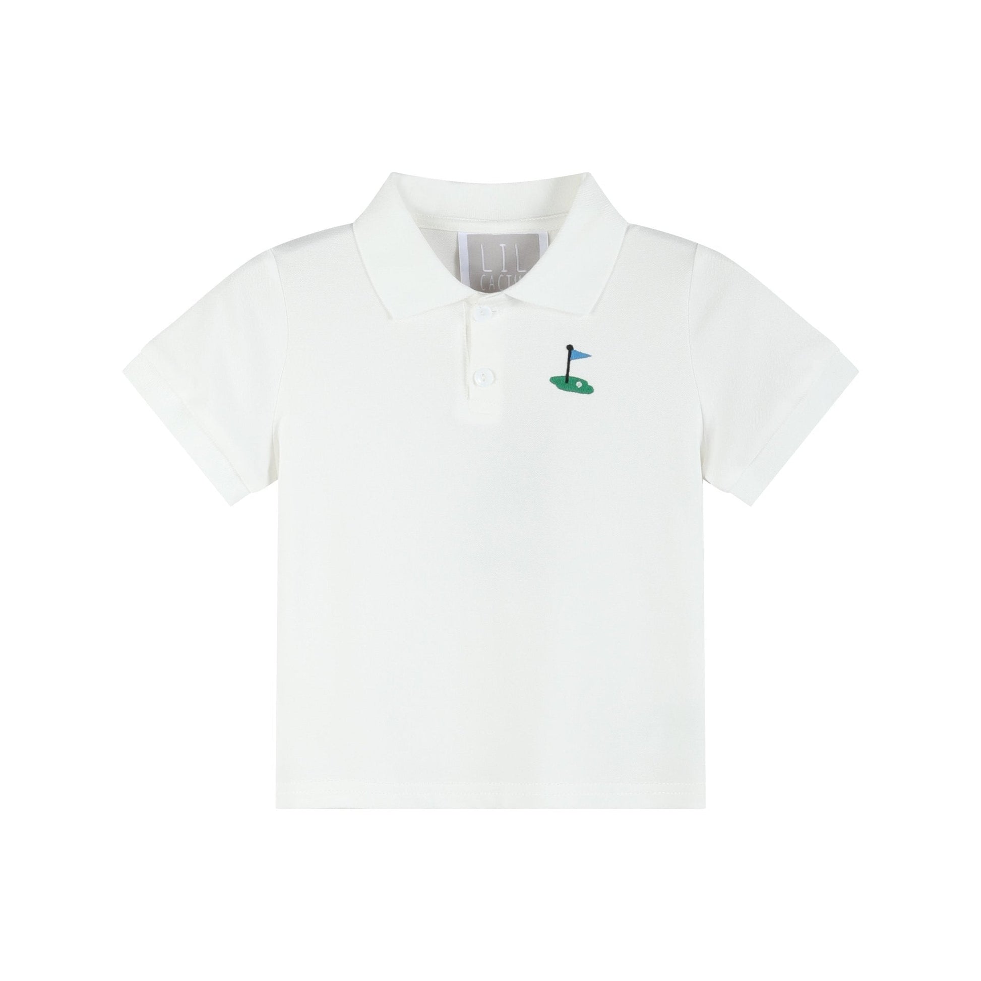 White Golf Tee Polo Shirt - Abbies Place