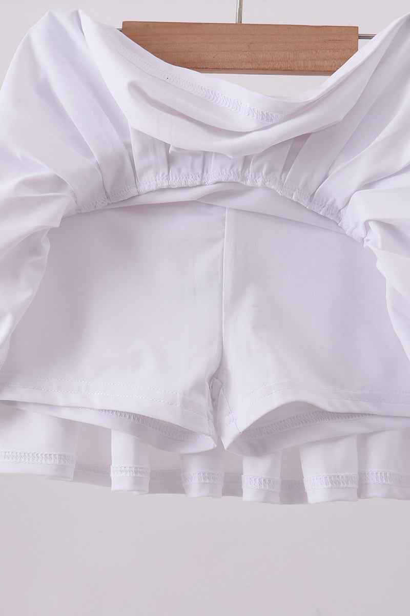 White pleated skort - Abbies Place