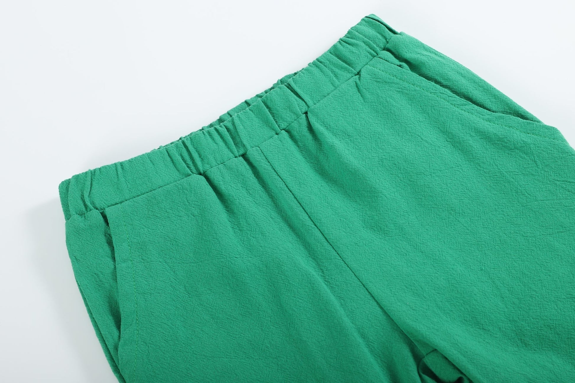 White Pompom Reindeer and Green Pants Set - Abbies Place