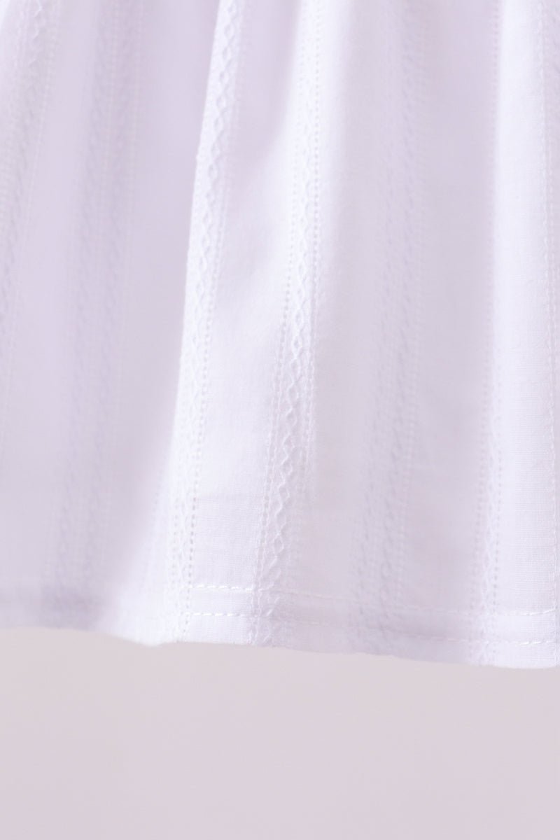 White smocked jacquard bloomer set - Abbies Place