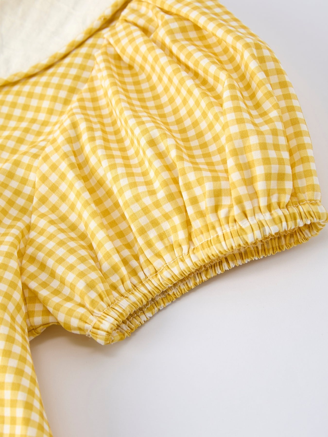 Yellow Goose Embroidered Smocked Plaid Dress - Abbies Place