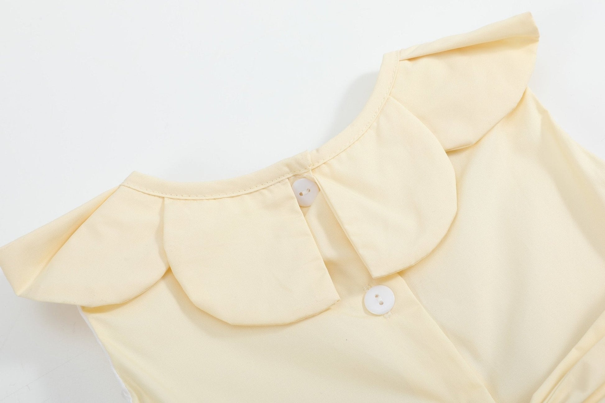 Yellow Petal Collared Smocked Dress - Abbies Place