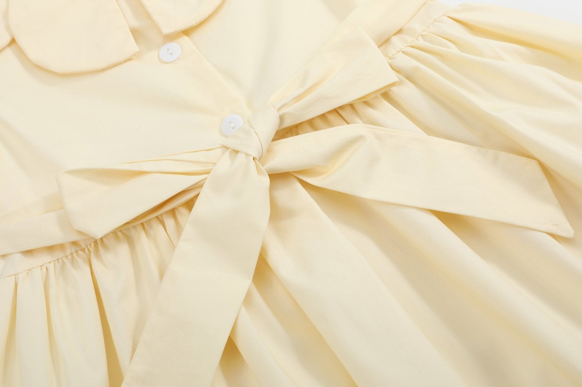 Yellow Petal Collared Smocked Dress - Abbies Place