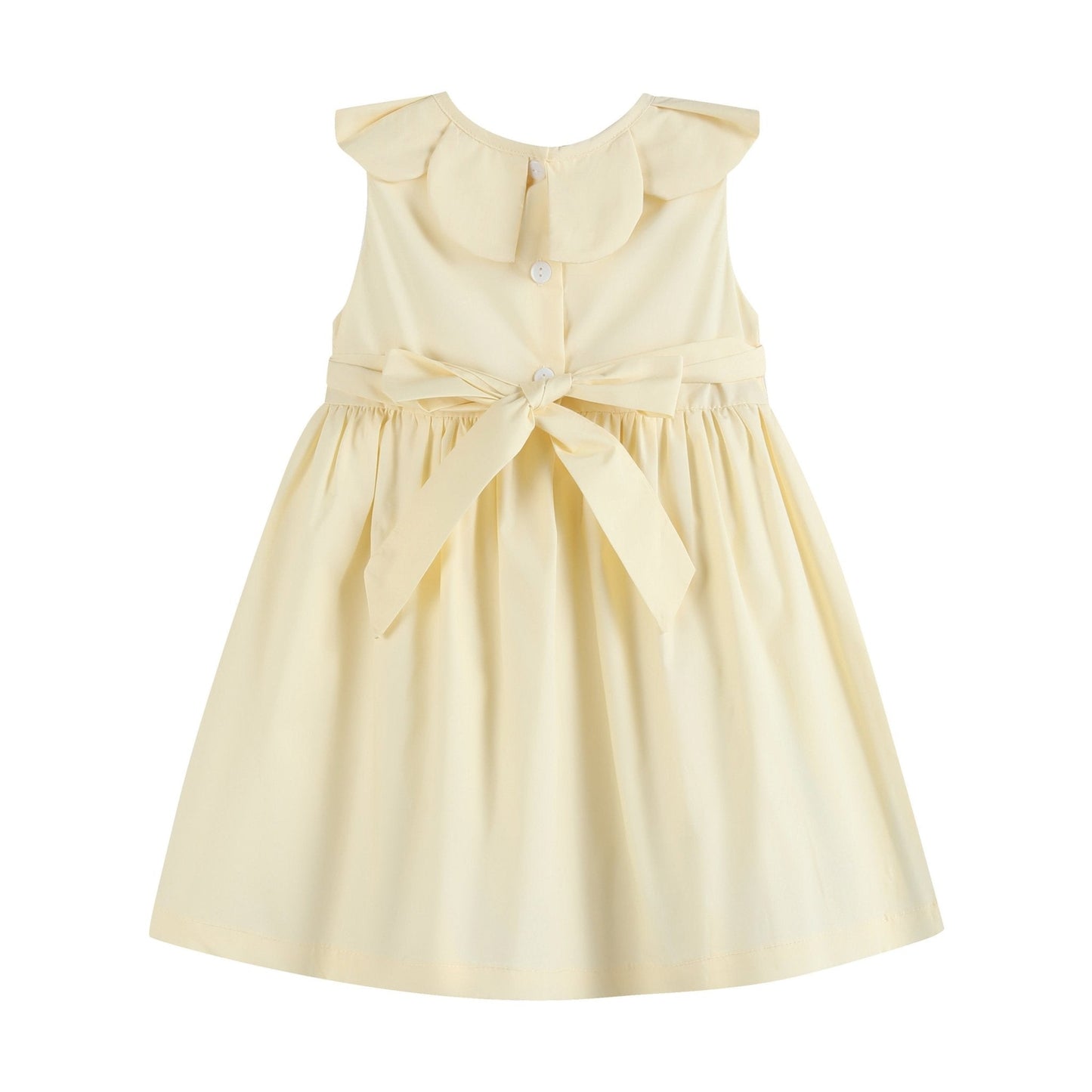 Yellow Petal Collared Smocked Dress - Abbies Place